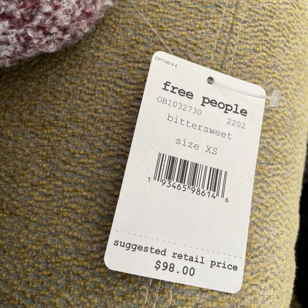 Free People NWT Bittersweet Cropped Cowl Neck Sweater - Picture 7 of 7